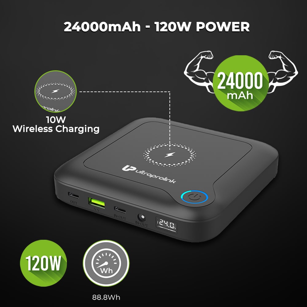 Juice-Up 120W Powerbank QC3.0+PD3.0+Wireless| 24000mAh UM1106