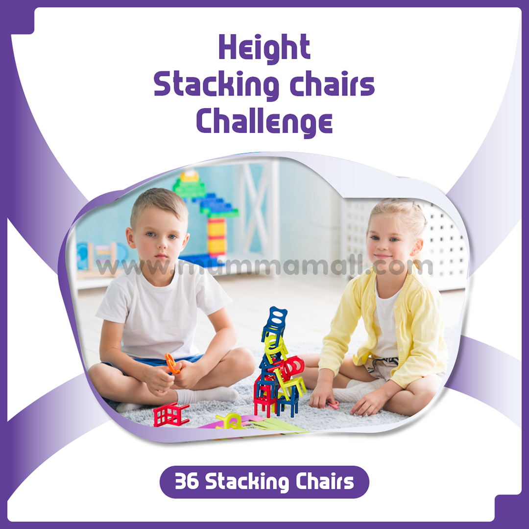 ����Chairs Stacking Tower Game ||Suspend Family Game���� 36 Pcs Chair����