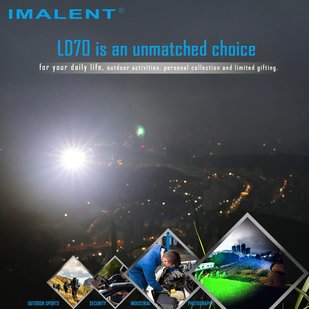 Imalent LD70 4000 lumen EDC flashlight