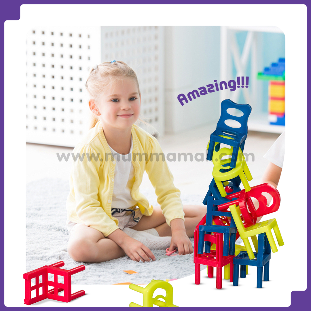 ����Chairs Stacking Tower Game ||Suspend Family Game���� 36 Pcs Chair����