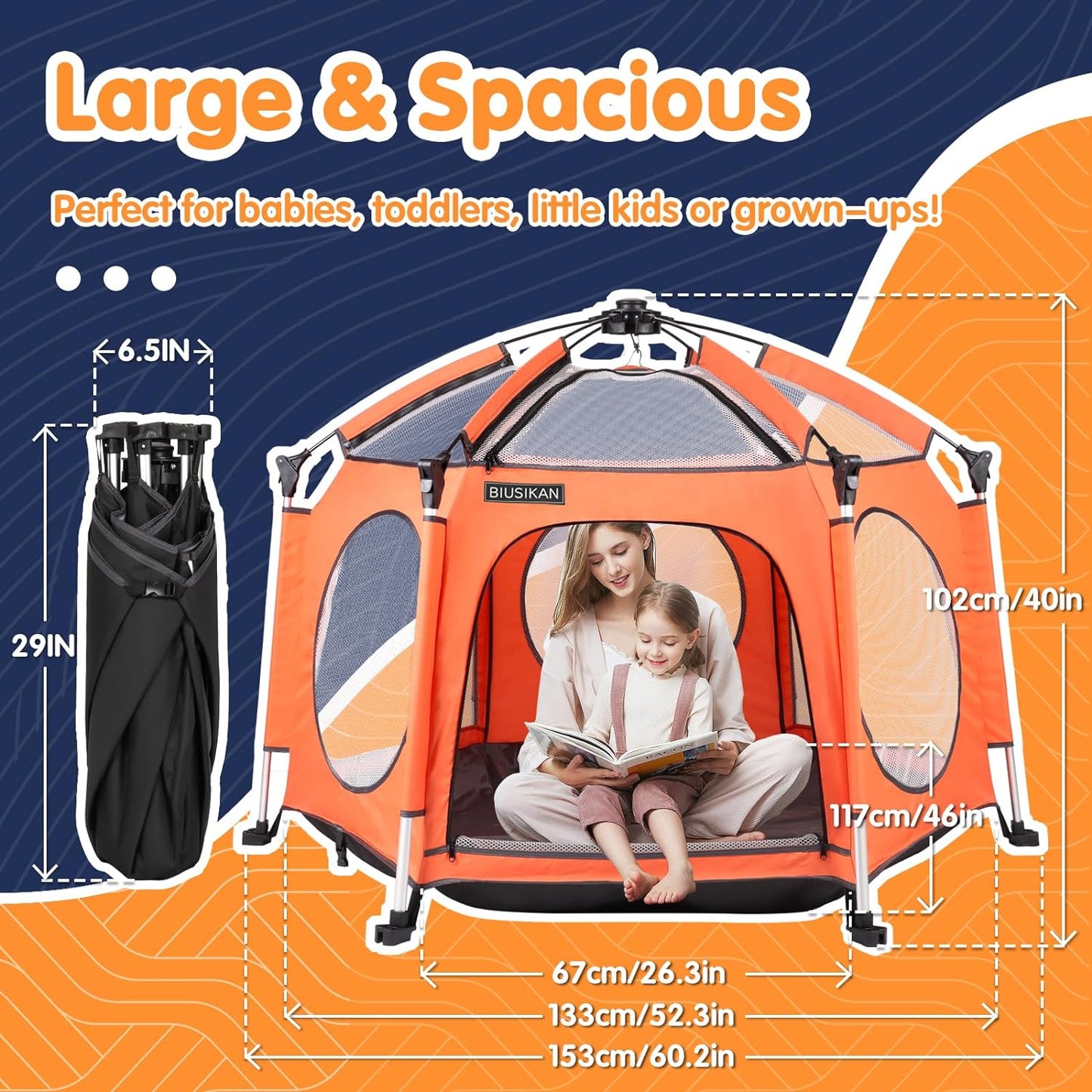 Baby Portable Tent-Indoor & Outdoor Playpen for Babies����