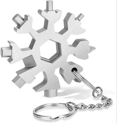 8 in 1 Stainless Steel EDC Snowflake Multitool