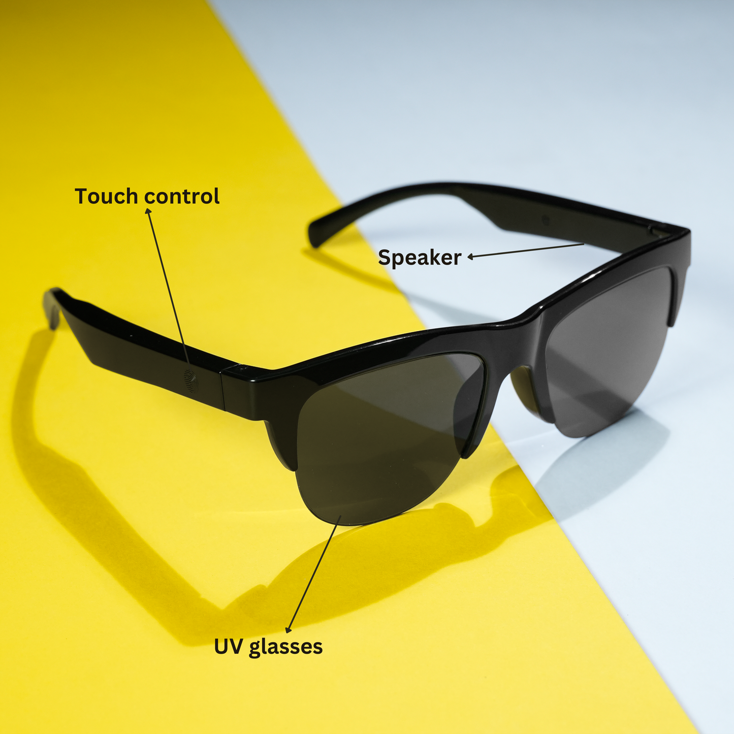 Wireless UV Smart Bluetooth Built-in Speaker Glasses