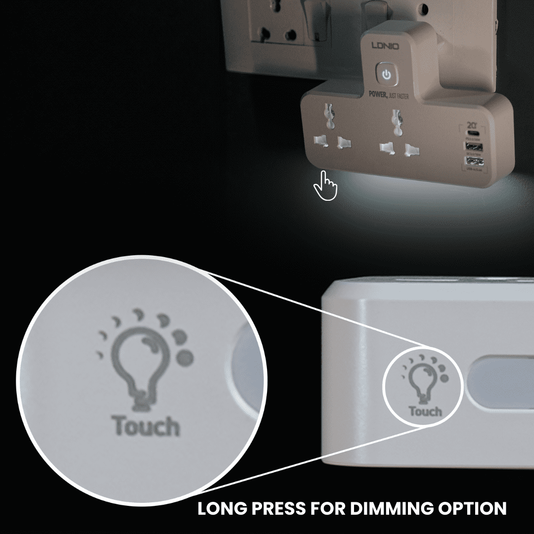 3-Port USB Charger Extension Power Strip  20W USB-C, PD, USB-A Wall Charger Adapter Fast Charger