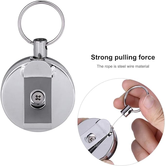 ����Multifunctional Steel Wire Key Ring || Keychain with Belt Clip����