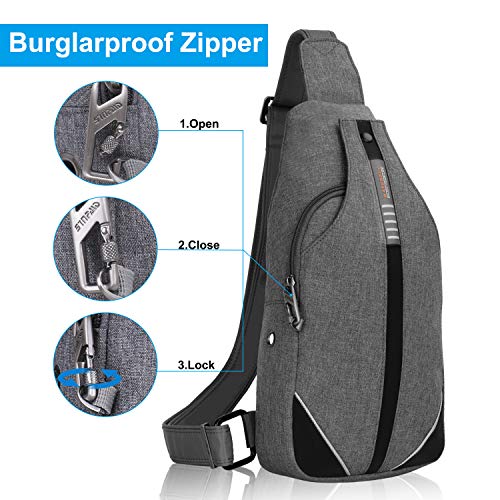 Sling Bag for Men with USB Plug & Port