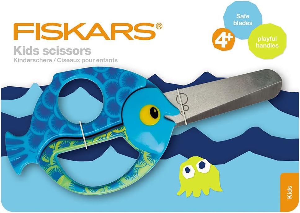 Fiskars Children's Animal Scissors with Fish Motif