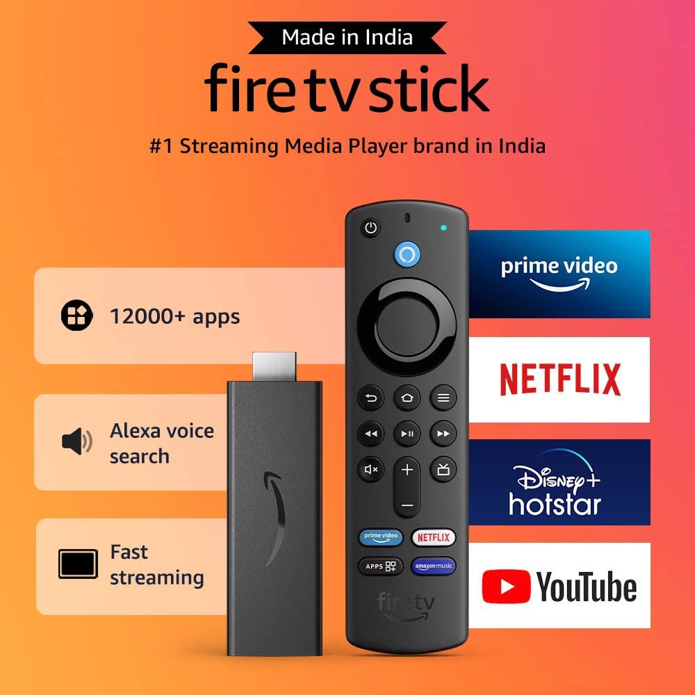 Fire TV Stick with Alexa Voice Remote (includes TV and app controls) | HD streaming device