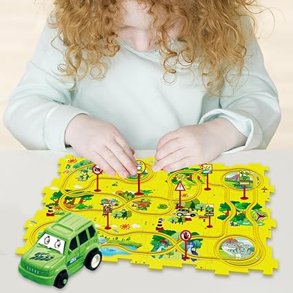 ����Children's Educational Puzzle Track Car Play Set����