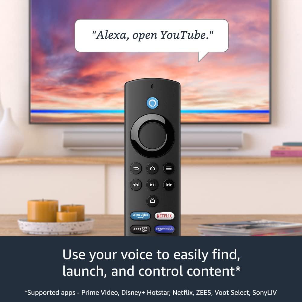 Fire TV Stick Lite with all-new Alexa Voice Remote Lite (no TV controls), HD streaming device | Now with App controls