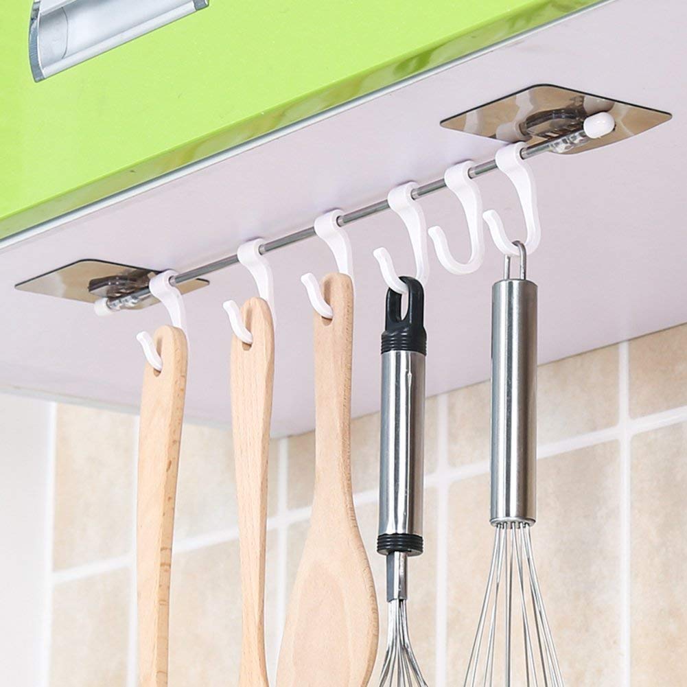 Stainless Steel 6 Hook Hanger for Kitchen