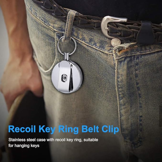 ����Multifunctional Steel Wire Key Ring || Keychain with Belt Clip����