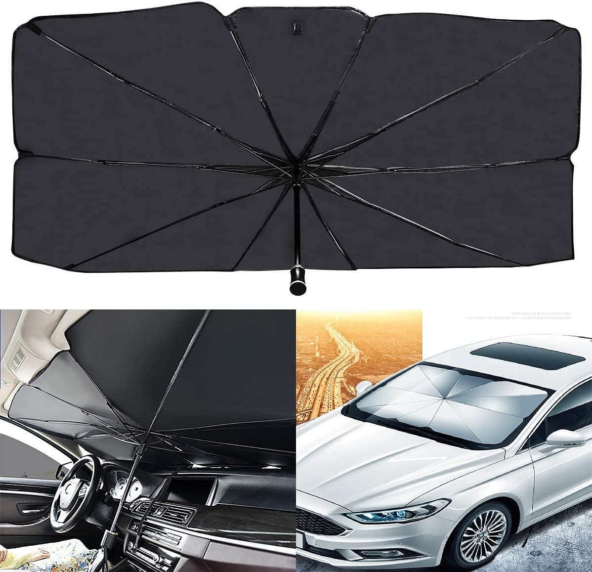 ���Foldable Reflective Car Umbrella for Sun Heat Protection