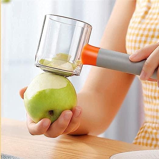 Storage Peeler, Peeler with Trash Can, Hand Peeler for Fruit and Vegetables Collects Cup Peeler Shredder Peeler Slicer