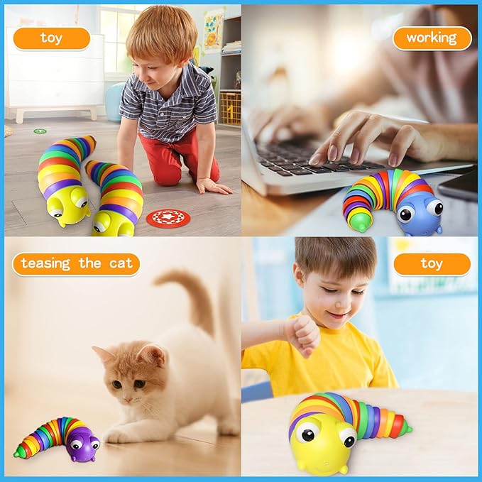 ����Flexible Finger Slug Toy || Perfect For Stress Relief����(1 Pcs)