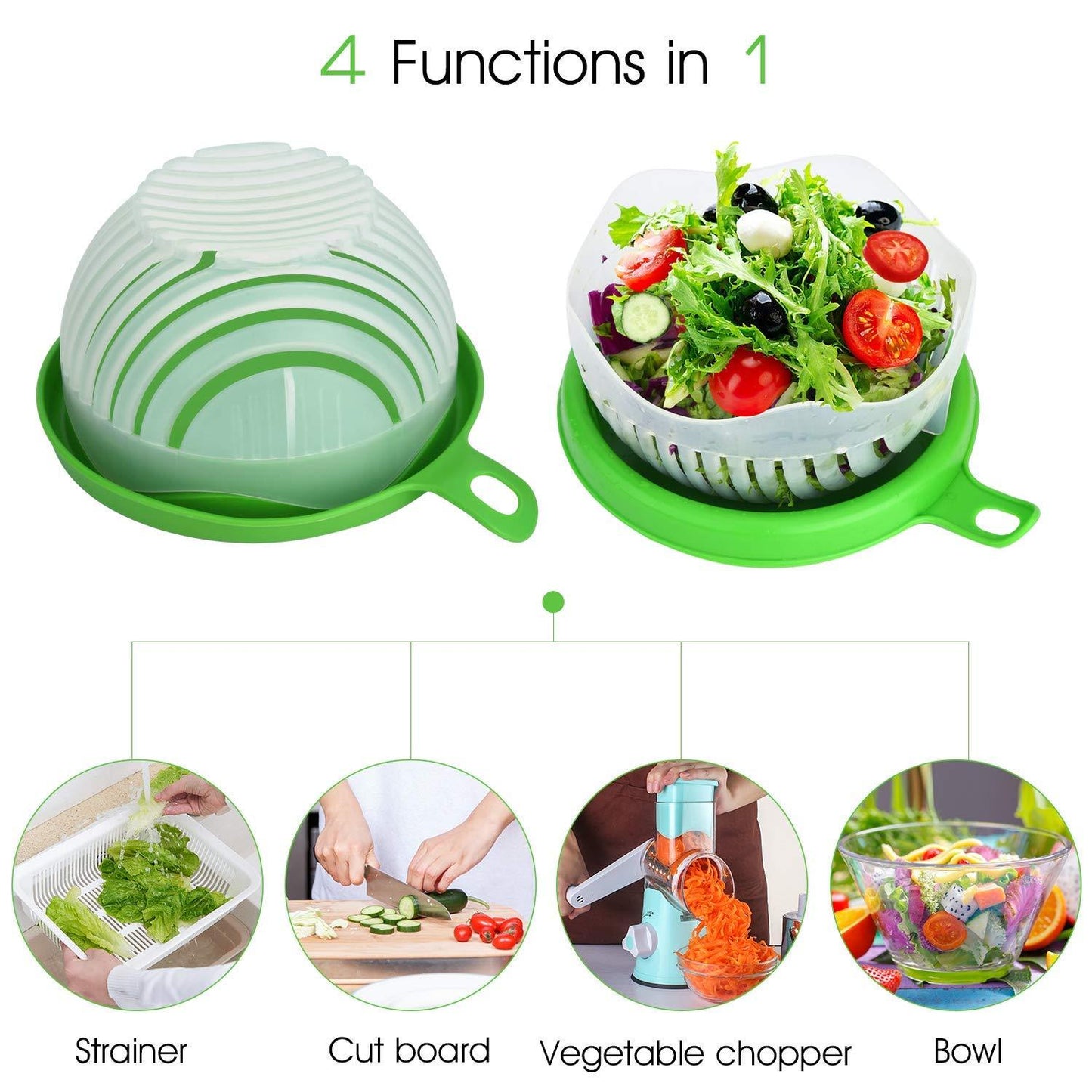 Kitchen Salad Cutter Bowl Upgraded Easy Salad Maker