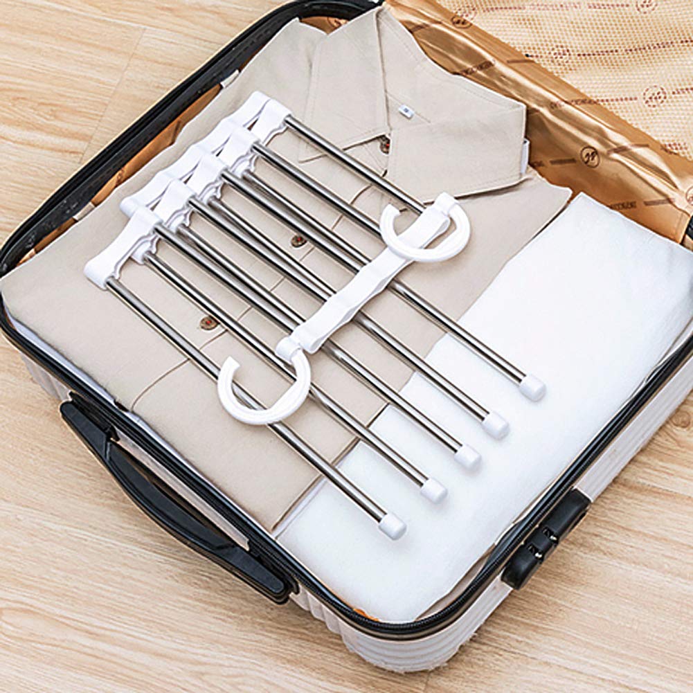 5 in 1 Stainless Steel Multifunction Retractable Pants Rack Trouser Hanger