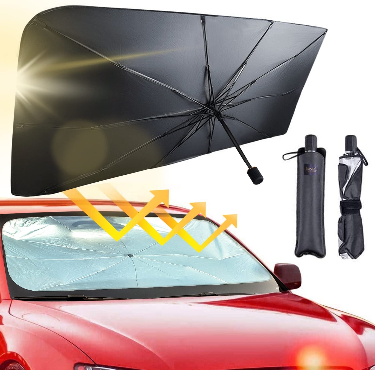 ���Foldable Reflective Car Umbrella for Sun Heat Protection