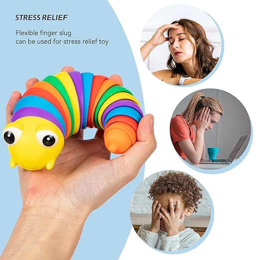 ����Flexible Finger Slug Toy || Perfect For Stress Relief����(1 Pcs)