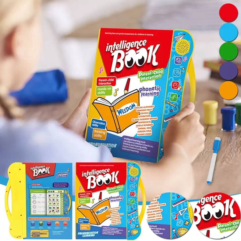 ����Intelligence Book ||  Musical Educational Phonetic Learning Book 3 + Year Kids