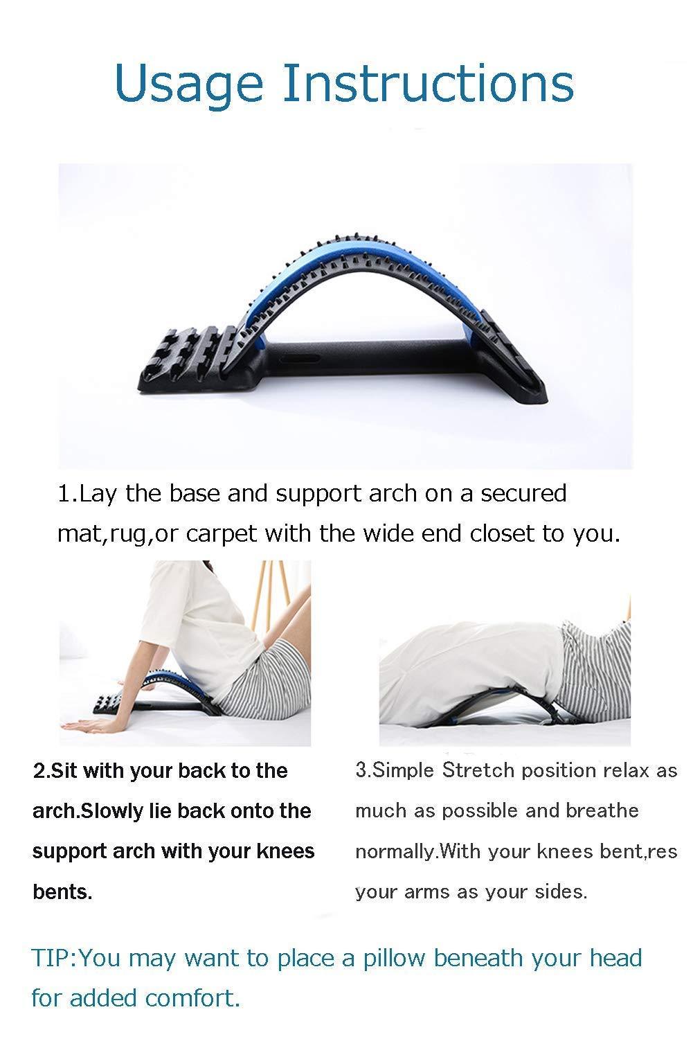 Lumbar Back Support Multi-Level Back Stretching Device