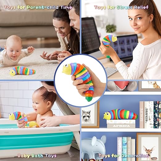 ����Flexible Finger Slug Toy || Perfect For Stress Relief����(1 Pcs)