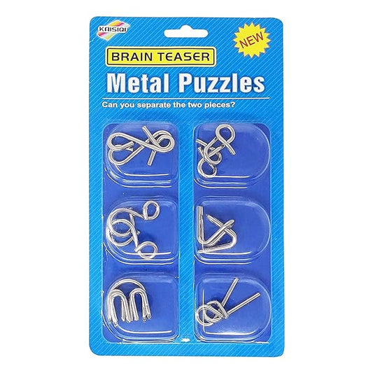 ����Brain teaser metal puzzles - 6 pieces