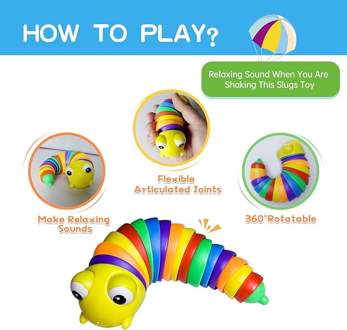 ����Flexible Finger Slug Toy || Perfect For Stress Relief����(1 Pcs)