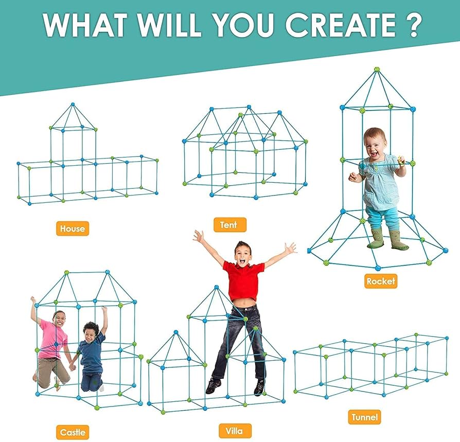 ����Kids Fort Building Kit - Ultimate Indoor/Outdoor Theme Game�������������