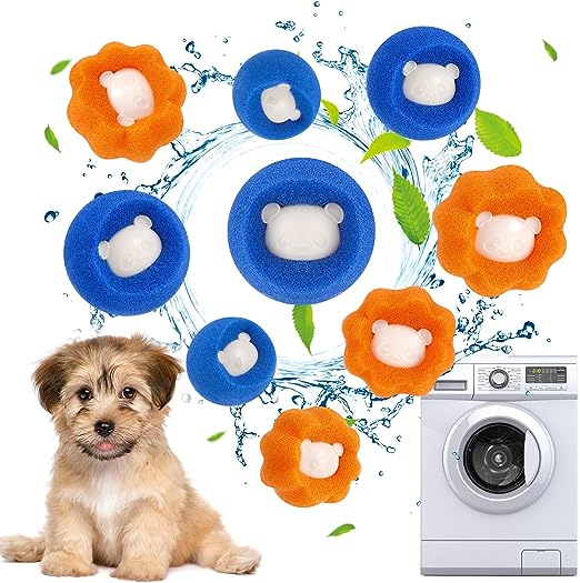 ����Reusable Washing Machine Hair Remover, Pet Remover Balls for Laundry Dryer Washing����(Pack Of 6 Balls)