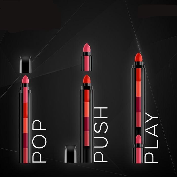 HUDA BEAUTY 5 In 1 Matte Lipstick (Multicolor)