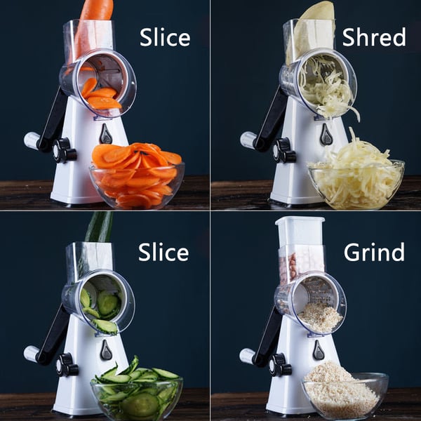 4 in 1 Drum Grater Shredder Slicer for Vegetable, Fruits, Chocolate, Dry Fruits, Salad Maker