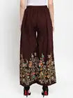 Floral Print Rayon Palazzo Pants Stitching Palazzo For Women Casual Wear Palazzo