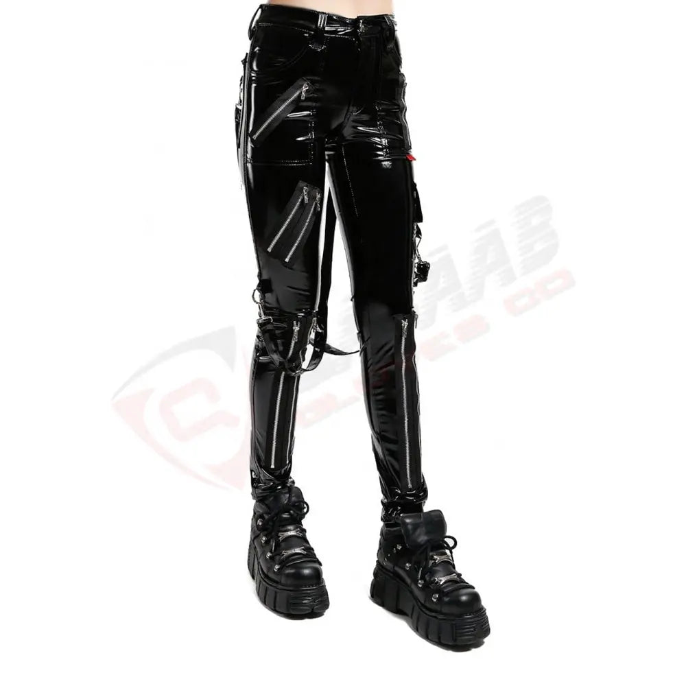 Punk-Goth Pants Women Gothic-Trouser Bondage -Punk Shorts Trouser