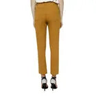 Khaki Trouser Pants Woven Solid Full Length Straight Blended Cotton Formal Skinny Casual Office Wear Women's