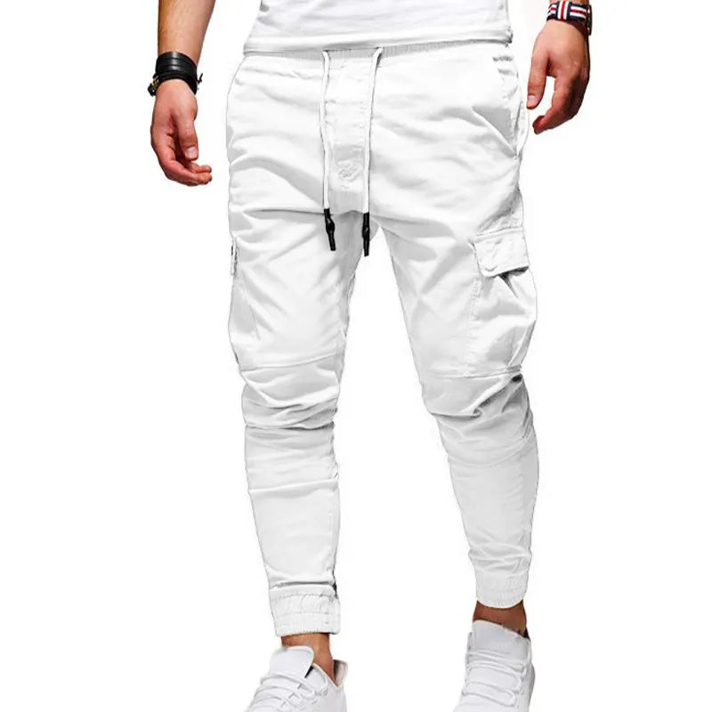 Custom Solid Color Embroidered Printed MenJogger Plain Blank Cotton Spandex Stretchy Fabric Joggers Gym Rinning Trousers