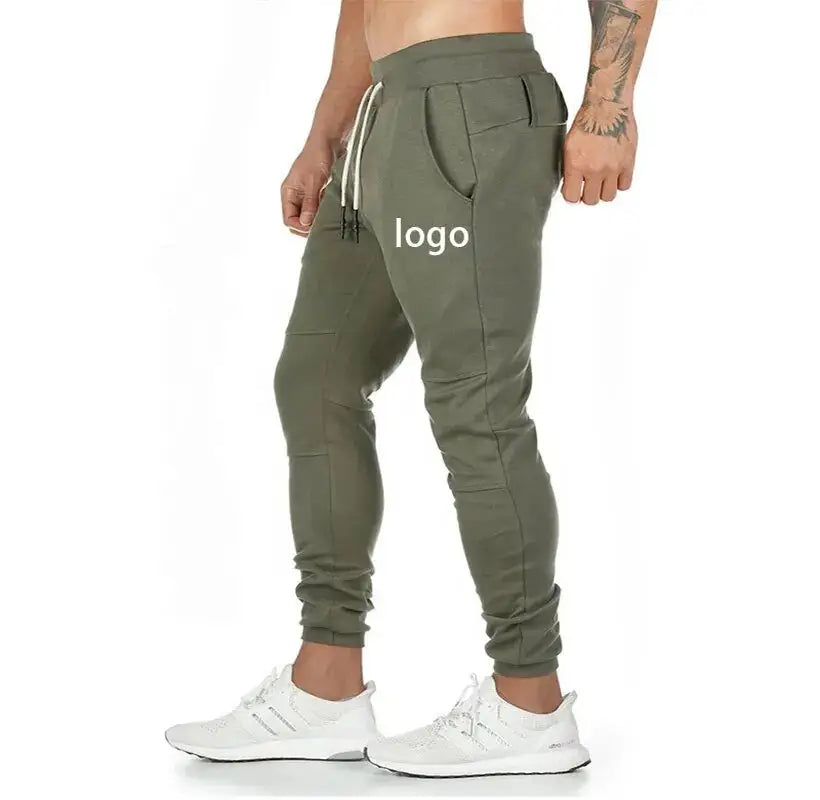 Custom Casual Joggers Polyester Cotton Printed Logo Patchwork Stacked Sweatpants Streetwear Flare Track For Men