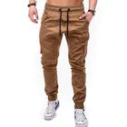 Wholesale autumn men's pants hip-hop harem jogging new men's trousers men's solid color multi-pocket overalls tights