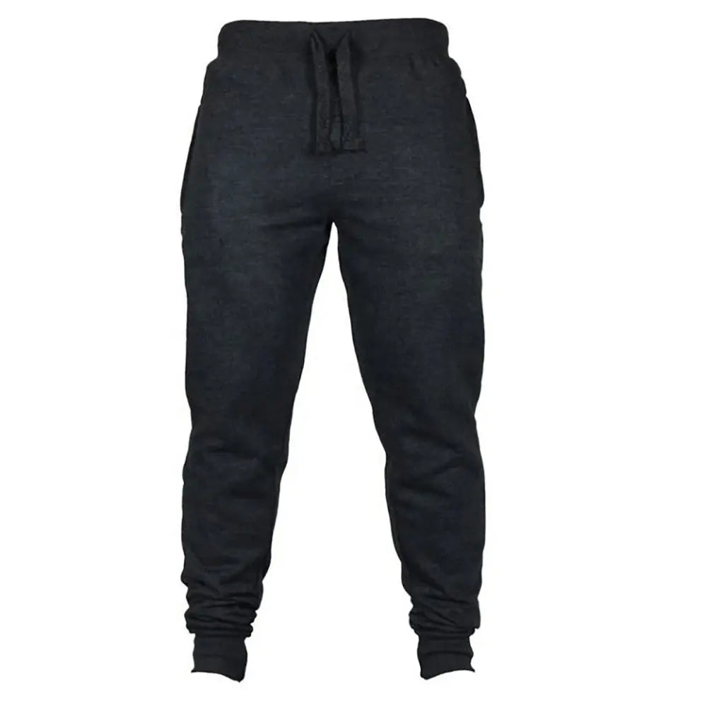 Men's Casual Sport Pants Sportswear Slim Fit Pants, Black Jogging