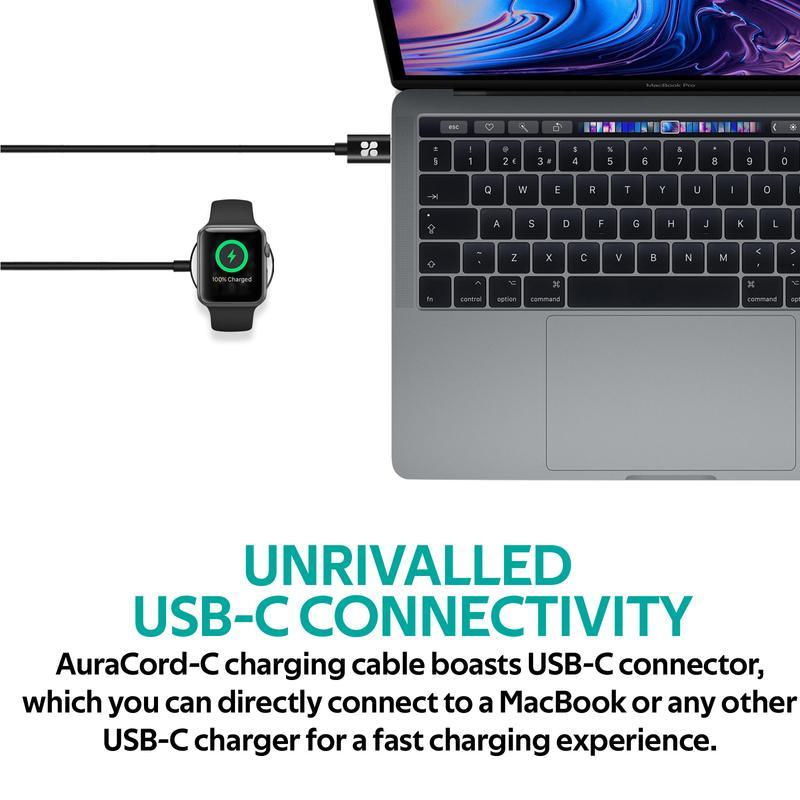 AuraCord-C USB-C Charging Cable for Apple Watch