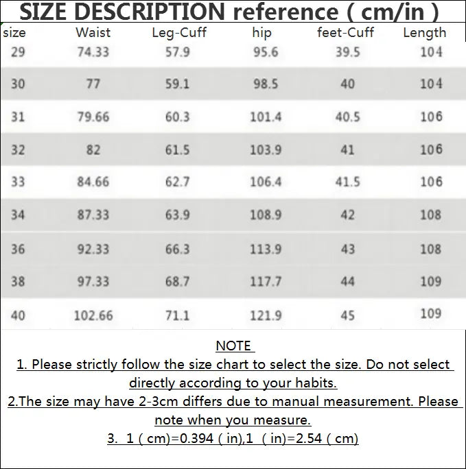 Sizes 29-40 Hot Sale Business Casual Pants Men Spring Autumn Clothing Slim Straight Suit Cotton Trousers