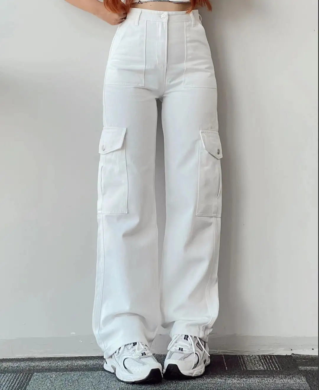 Wholesale Cargo Pants Ladies Casual Trouser Woman Clothes Women High Waisted Trousers with Pocket