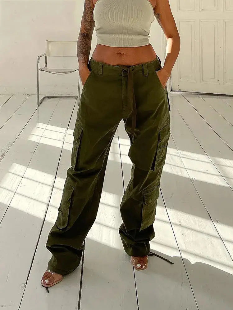 Wide Leg Pants Women Cargo Pants Custom Cargo