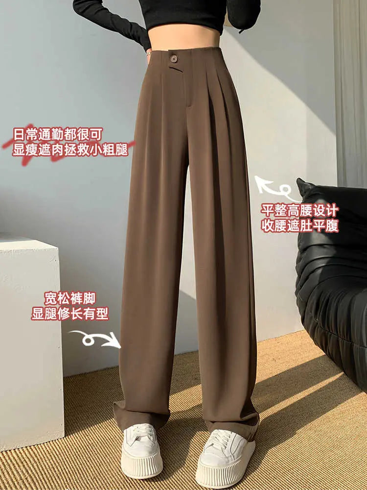 Suit Pants Women's Spring and Autumn New style High Waist Loose and Slim women's trousers