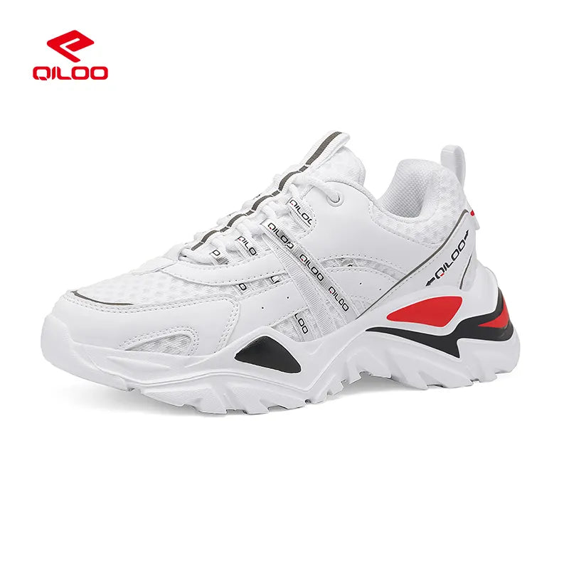 QILOO Wholesale Chunky Sport Shoes for Women Non-Slip Lace-Up Running Sneakers Lighted Upper Closure for Summer Winter Spring