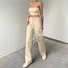 Spring New Y2K High Waist Pants street Patchwork Straight Vintage loose Women's Cargo