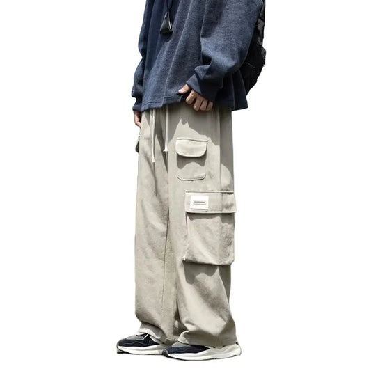 Quality Wholesale men wide leg pants Baggy cargo men Cheap khaki men cargo work