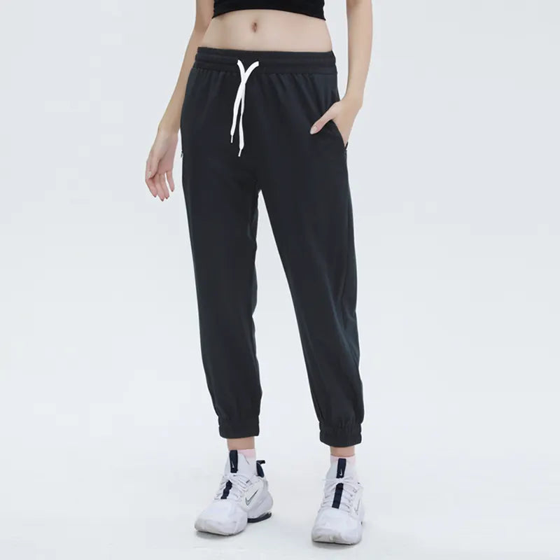 Custom Blank Women's Sportswear Plain Loose Sports Fitness Athletic Sweatpants Gym Jogging With Side Pockets