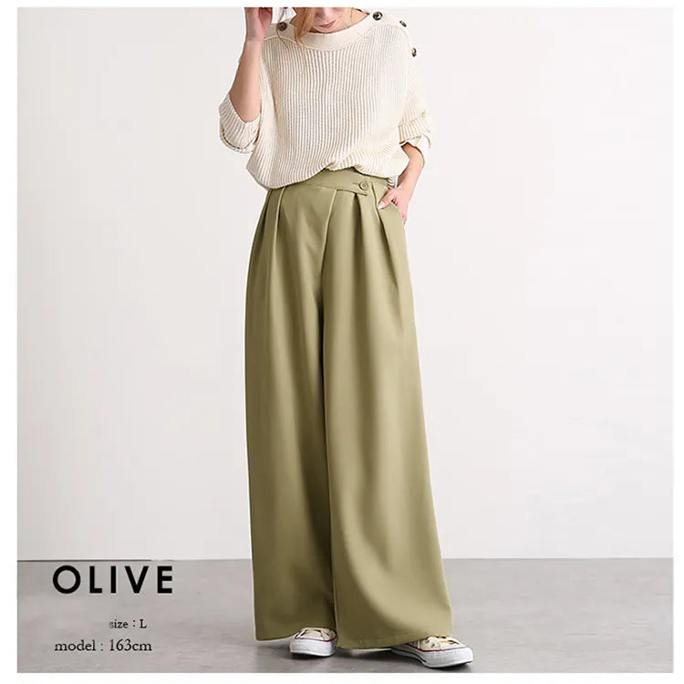 JF WP005 OEM High Waisted Wide Leg Pants Manufacturers Spot Cross Border Foreign Trade