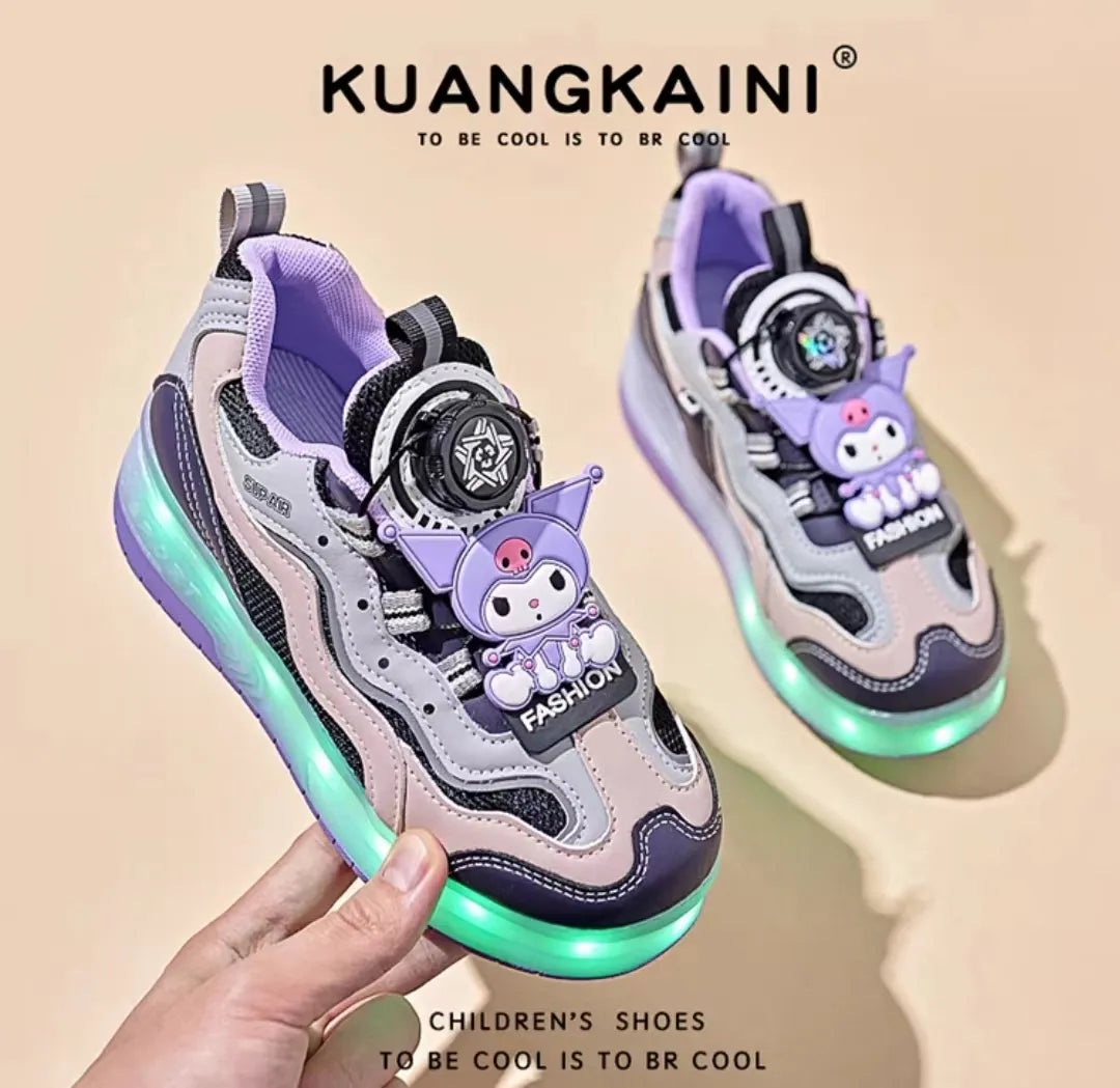 Sell well all over the world Kulomi girls Walking shoes Summer kids Invisible breathable white roller skate luminous